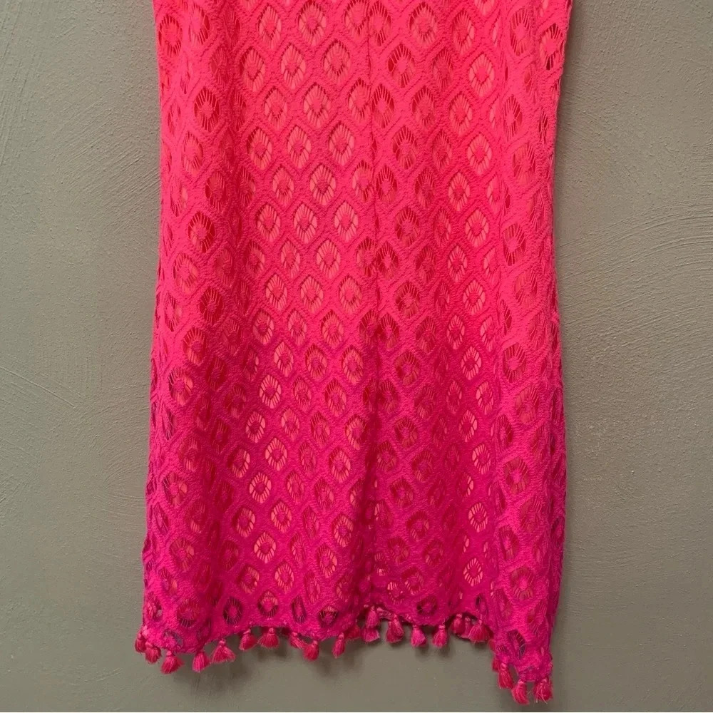 Lilly Pulitzer Marquette Shift Dress in Dragonfruit Island Time Lace Ombre XS - Picture 8 of 11